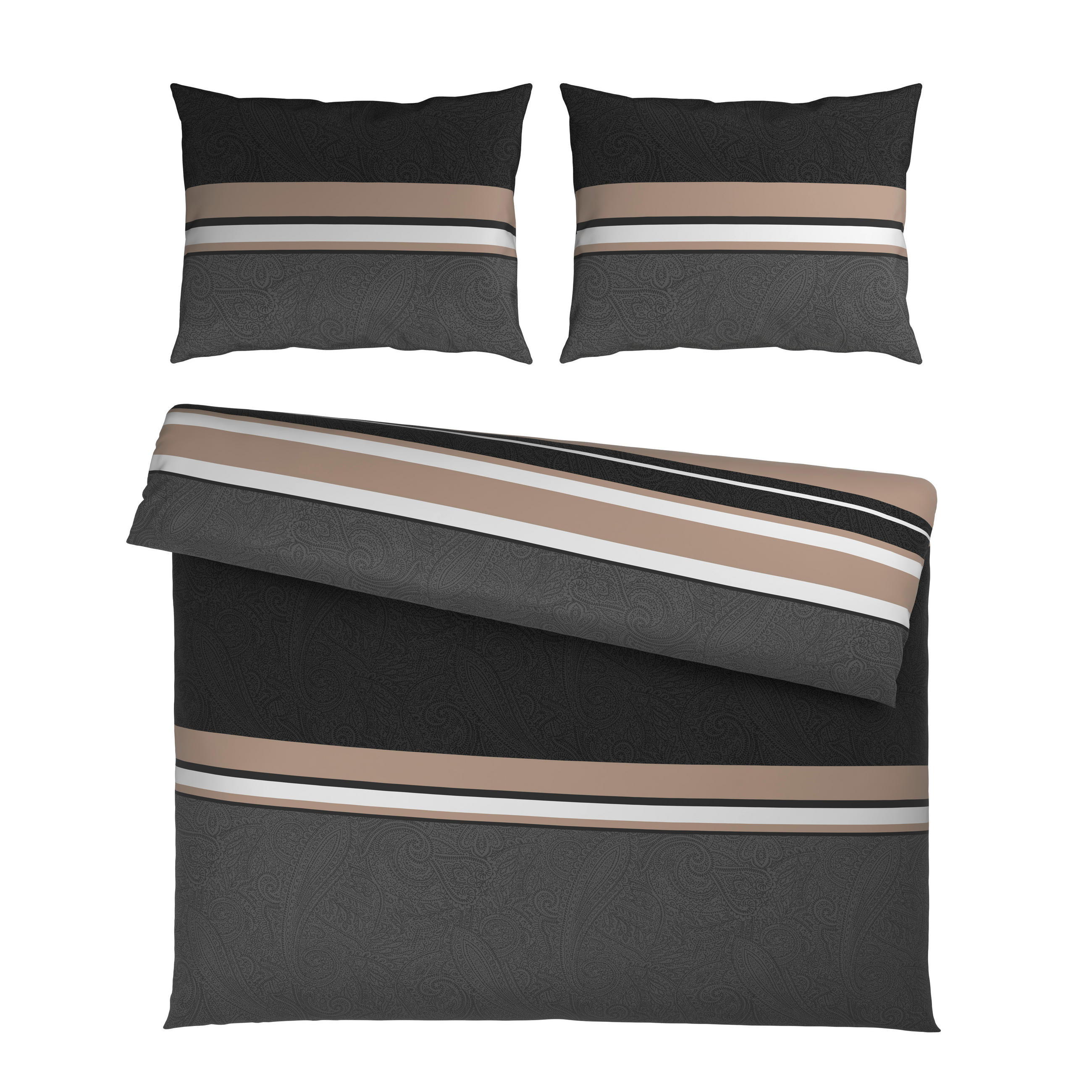 Lenjerie De Pat 200/220 cm  - gri, Konventionell, textil (200/220cm) - Novel