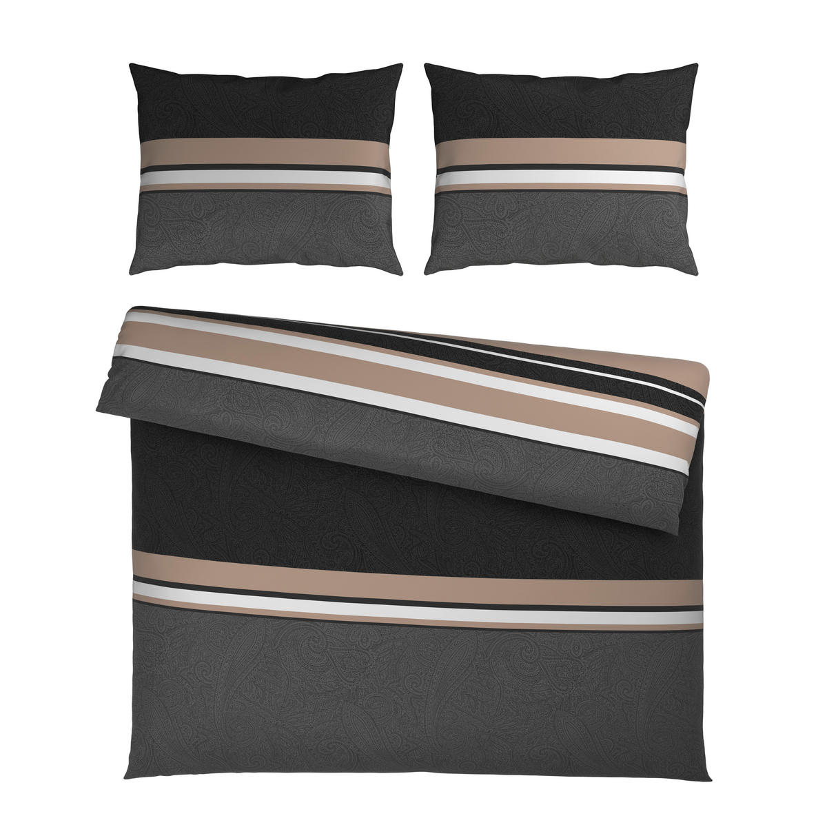 Lenjerie De Pat 200/220 cm  - gri, Konventionell, textil (200/220cm) - Novel