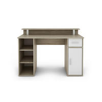 SCHREIBTISCH 120/55/88 cm  in Weiß, Sonoma Eiche  - Silberfarben/Weiß, LIFESTYLE, Holzwerkstoff/Kunststoff (120/55/88cm) - MID.YOU