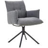ARMLEHNSTUHL  in Webstoff  - Schwarz/Grau, Design, Textil/Metall (57/86/65cm) - Valnatura