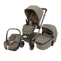 KINDERWAGENSET  Fame Bundle  Twillic Truffle  - Graubraun, Basics - Maxi-Cosi