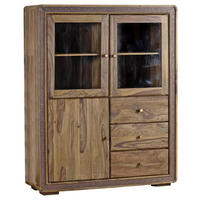 VYSOKÁ KOMODA, akácie, barvy sheesham, měděné barvy, 115/145/40 cm - měděné barvy/barvy sheesham, Lifestyle, kov/dřevo (115/145/40cm) - Landscape