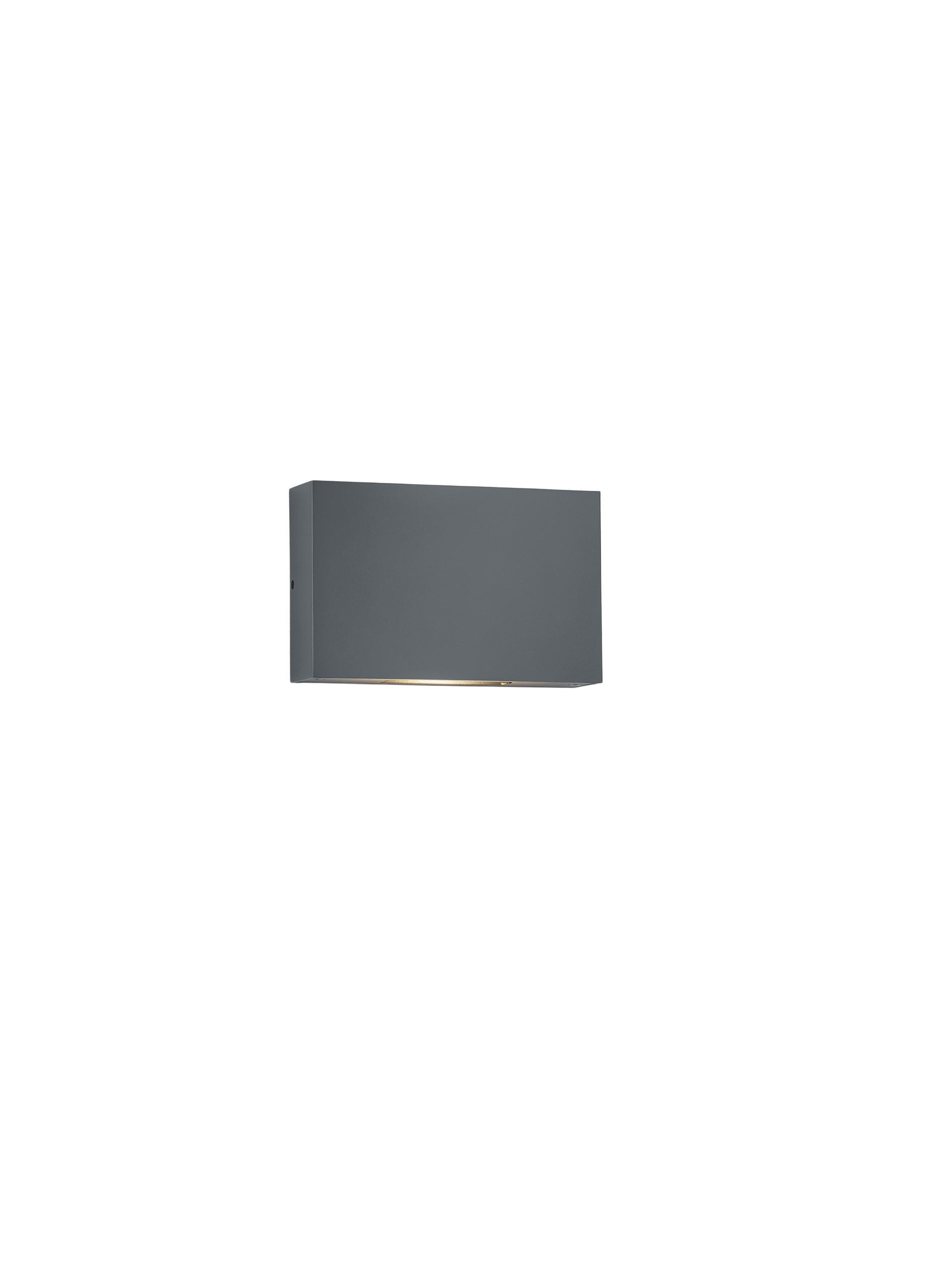 AUSSENWANDLEUCHTE Pari 18/11,5/4,5 cm  - Graphitfarben, Design, Glas/Metall (18/11,5/4,5cm) - Helestra