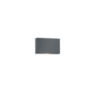 AUSSENWANDLEUCHTE Pari 18/11,5/4,5 cm  - Graphitfarben, Design, Glas/Metall (18/11,5/4,5cm) - Helestra