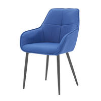 ARMLEHNSTUHL  in  - Blau/Schwarz, Design, Textil/Metall (55/86/46cm) - Livetastic