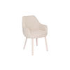 STOL bouclé  - beige/vit, Design, trä/textil (60/84/64,5cm) - Best Price