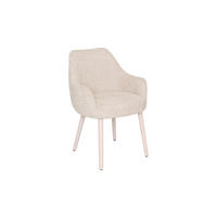 STOL bouclé  - beige/vit, Design, trä/textil (60/84/64,5cm) - Best Price