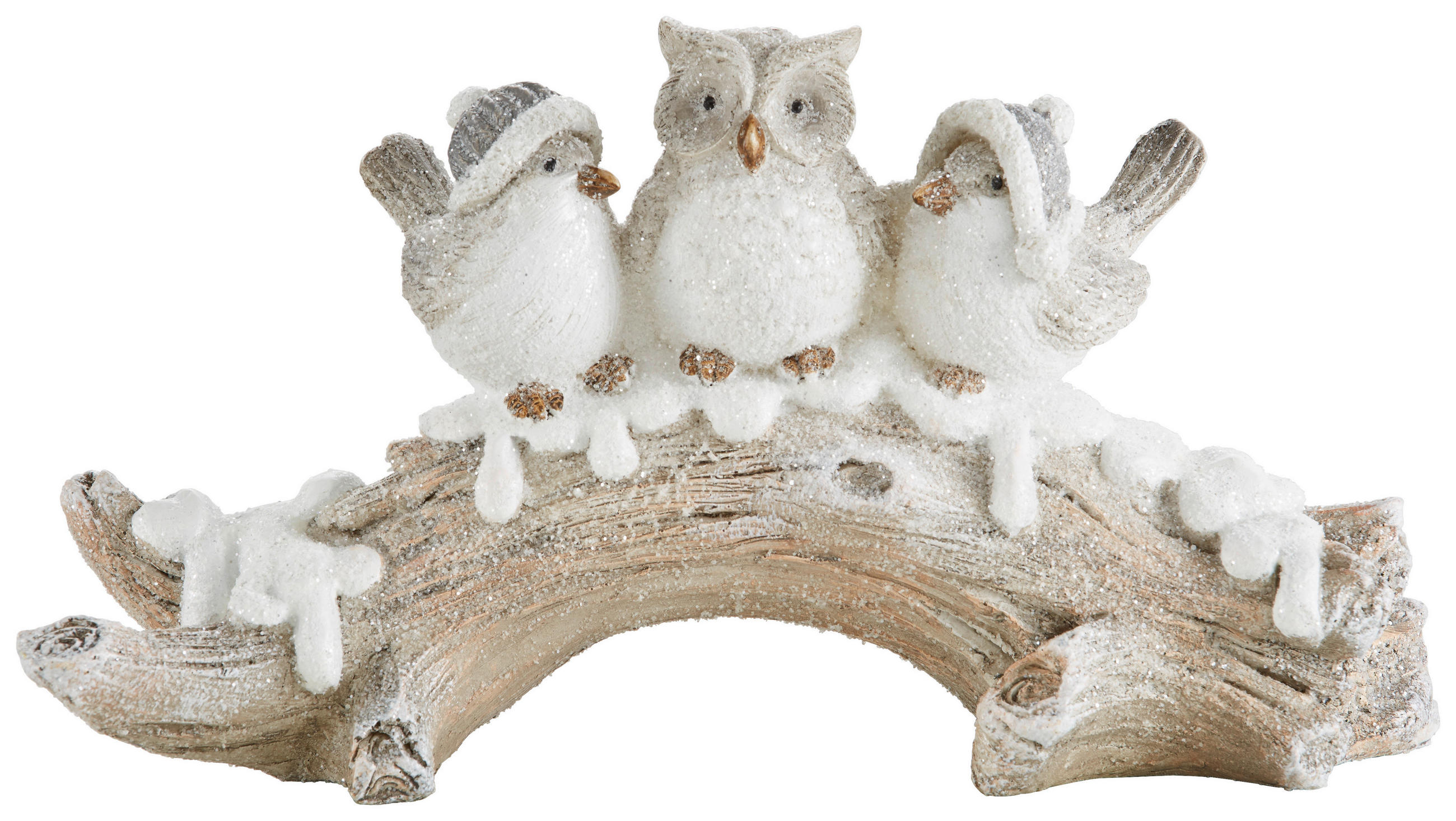 DEKOVOGEL - Weiss/Braun, Trend, Kunststoff - X-Mas