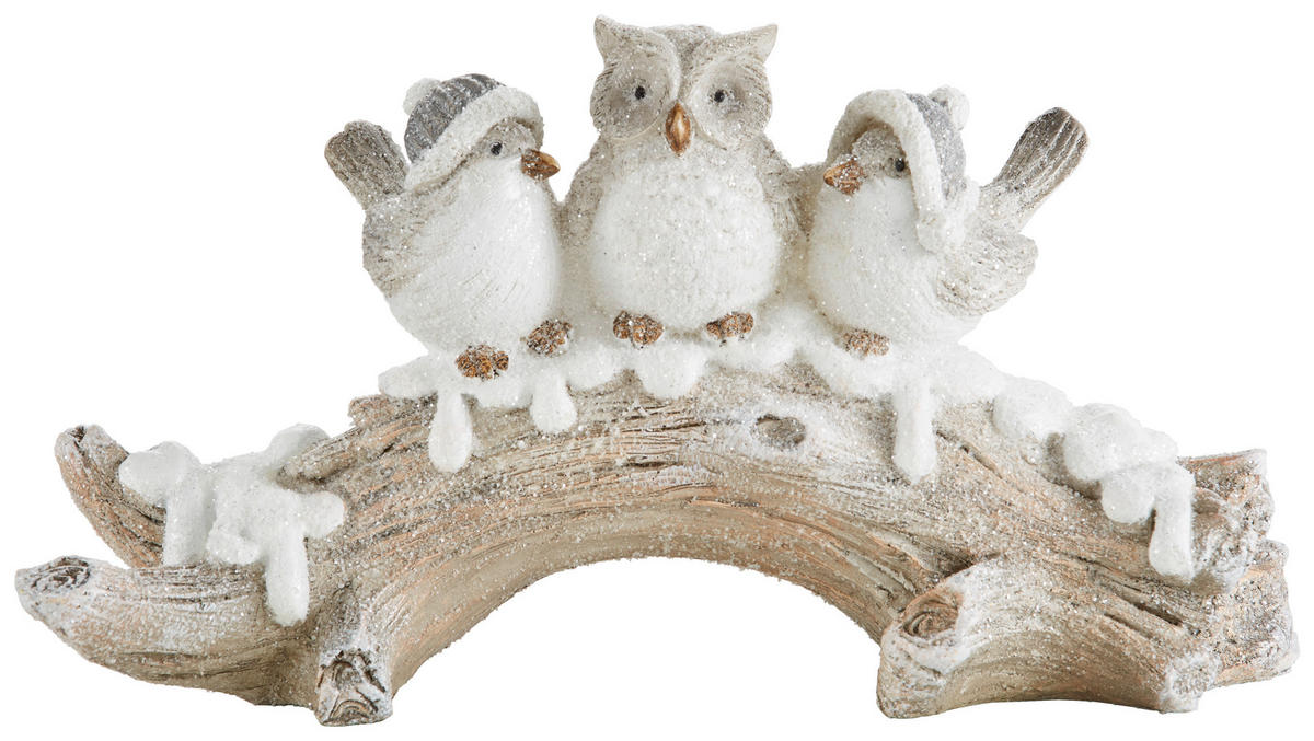 DEKOVOGEL - Weiss/Braun, Trend, Kunststoff - X-Mas