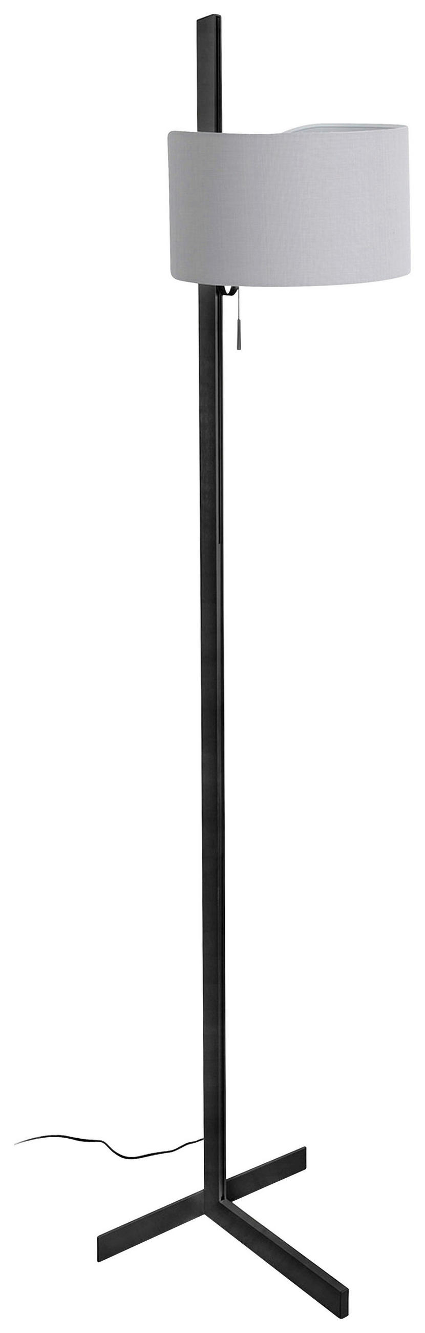 STEHLEUCHTE 30/40/175 cm    - Schwarz/Grau, Design, Textil/Metall (30/40/175cm)