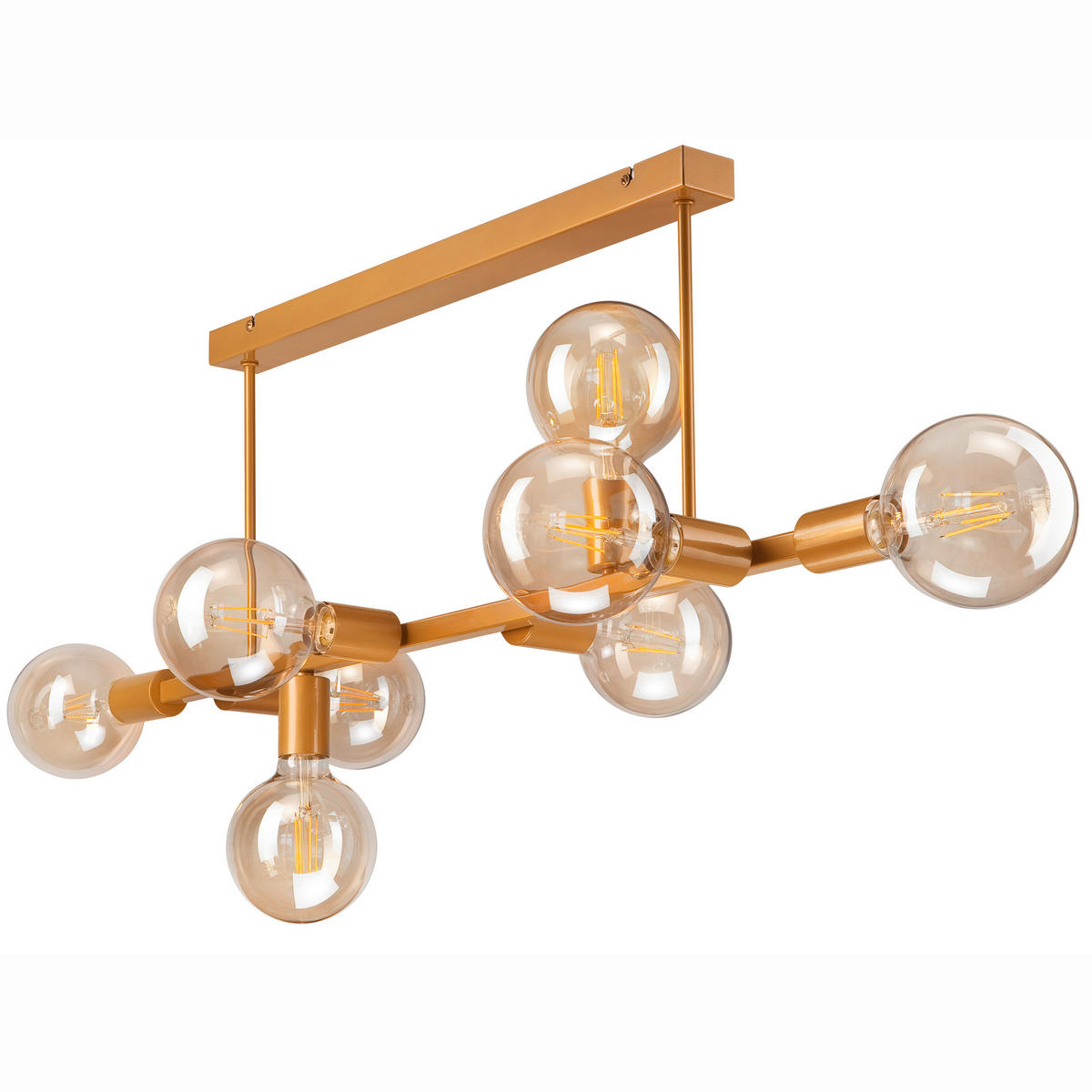 HÄNGELEUCHTE ASTRID   - Goldfarben, Basics, Glas/Metall (90cm)