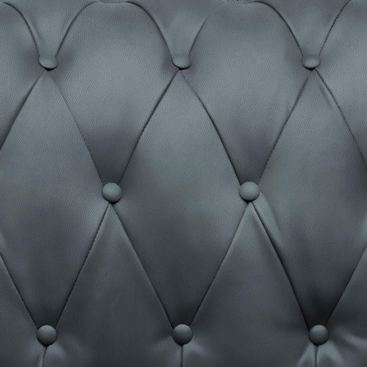 CHESTERFIELD-SOFA in Lederlook Graublau  - Wengefarben/Graublau, Lifestyle, Holz/Textil (206/76,5/96cm) - Landscape