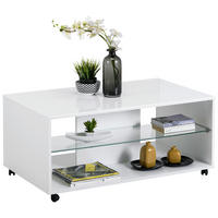 DOHÁNYZÓASZTAL - fehér, Basics, faalapú anyag (101/60/45cm) - Carryhome