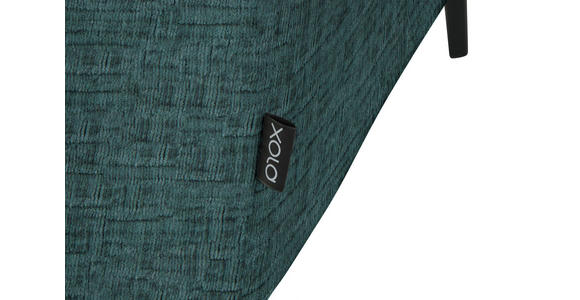 ECKSOFA in Chenille Blau  205/280 cm  - Blau/Schwarz, Design, Textil/Metall (205/280cm) - Xora