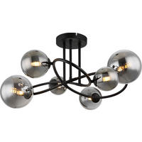 DECKENLEUCHTE 3,5 W    62/59/35 cm  - Schwarz, Design, Glas/Metall (62/59/35cm) - Collet's Monde