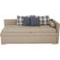 LIEGE Webstoff Beige - Beige/Buchefarben, KONVENTIONELL, Holz/Textil (217/80/105cm) - NOVEL