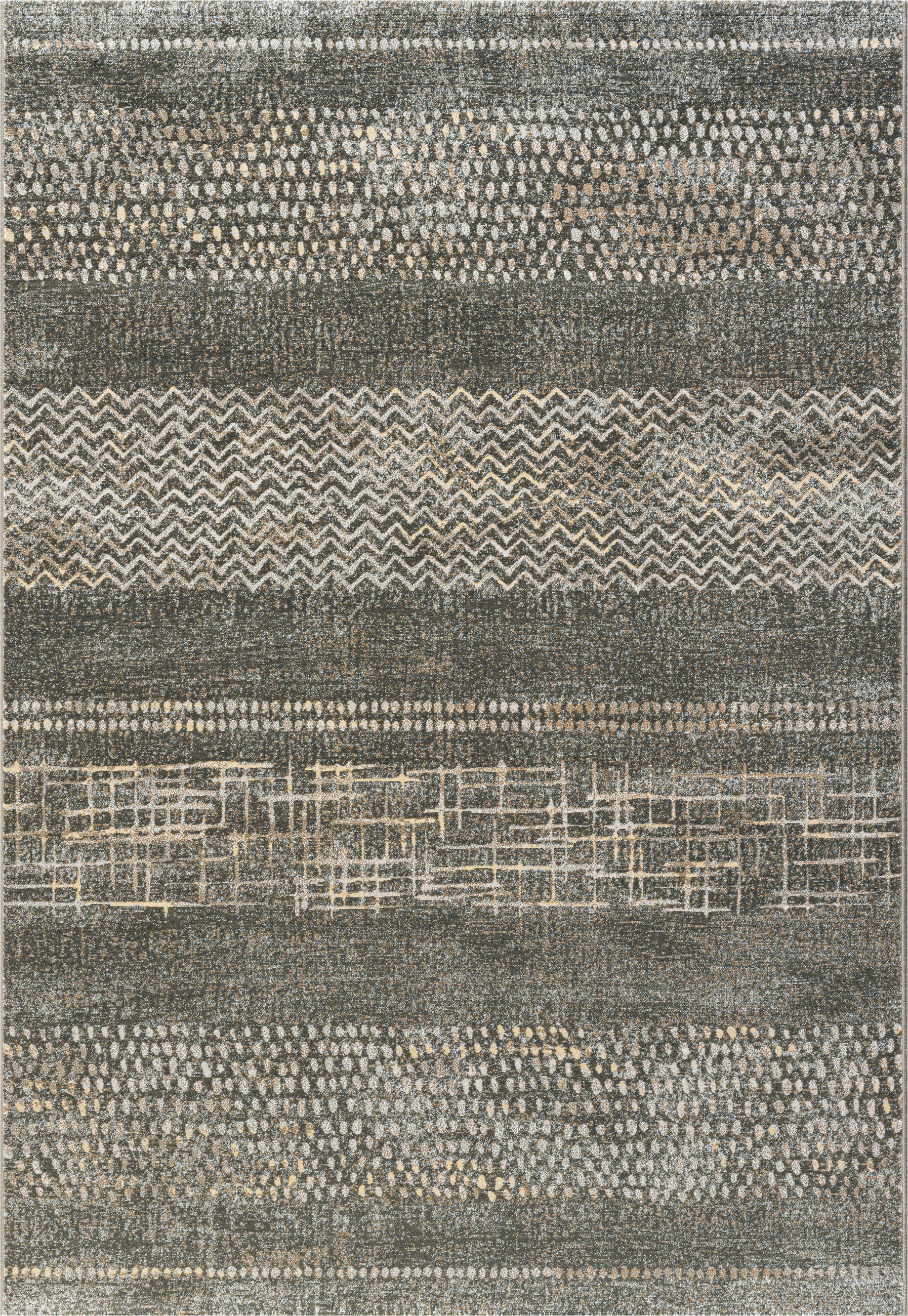 Novel Webteppich Argentum Anthrazit, Creme, Dunkelbraun 160x230 cm