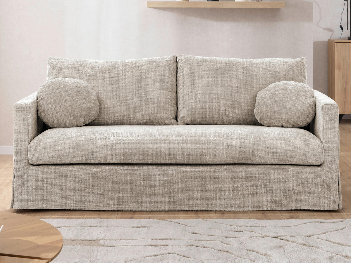 3-SITZER-BEZUG - Beige, Design, Textil (195/89/95cm) - P & B