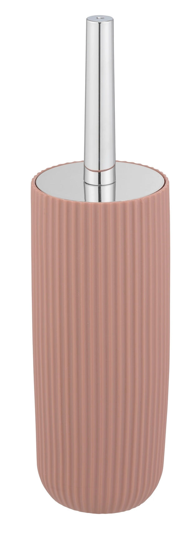 WC-BÜRSTENGARNITUR - Chromfarben/Altrosa, Basics, Kunststoff (10/36,5/10cm) - Wenko