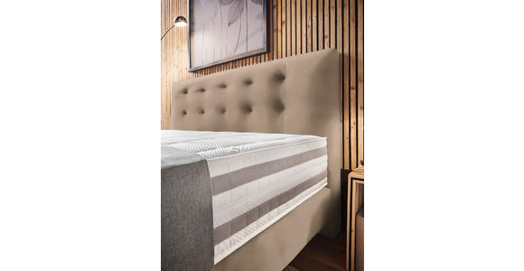 BOXSPRINGBETT 160/200 cm  in Beige  - Beige, KONVENTIONELL, Holz/Textil (160/200cm) - Dieter Knoll