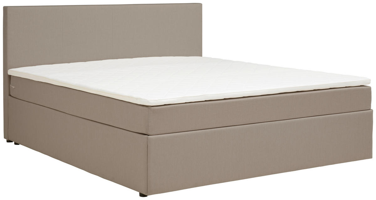 BOXBETT 160/200 cm  in Sandfarben  - Sandfarben/Schwarz, Basics, Holz/Kunststoff (160/200cm) - P & B