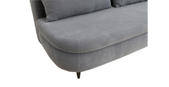 SCHLAFSOFA in Webstoff, Plüsch Grau  - Schwarz/Grau, Design, Holz/Textil (213/89/105cm) - Novel