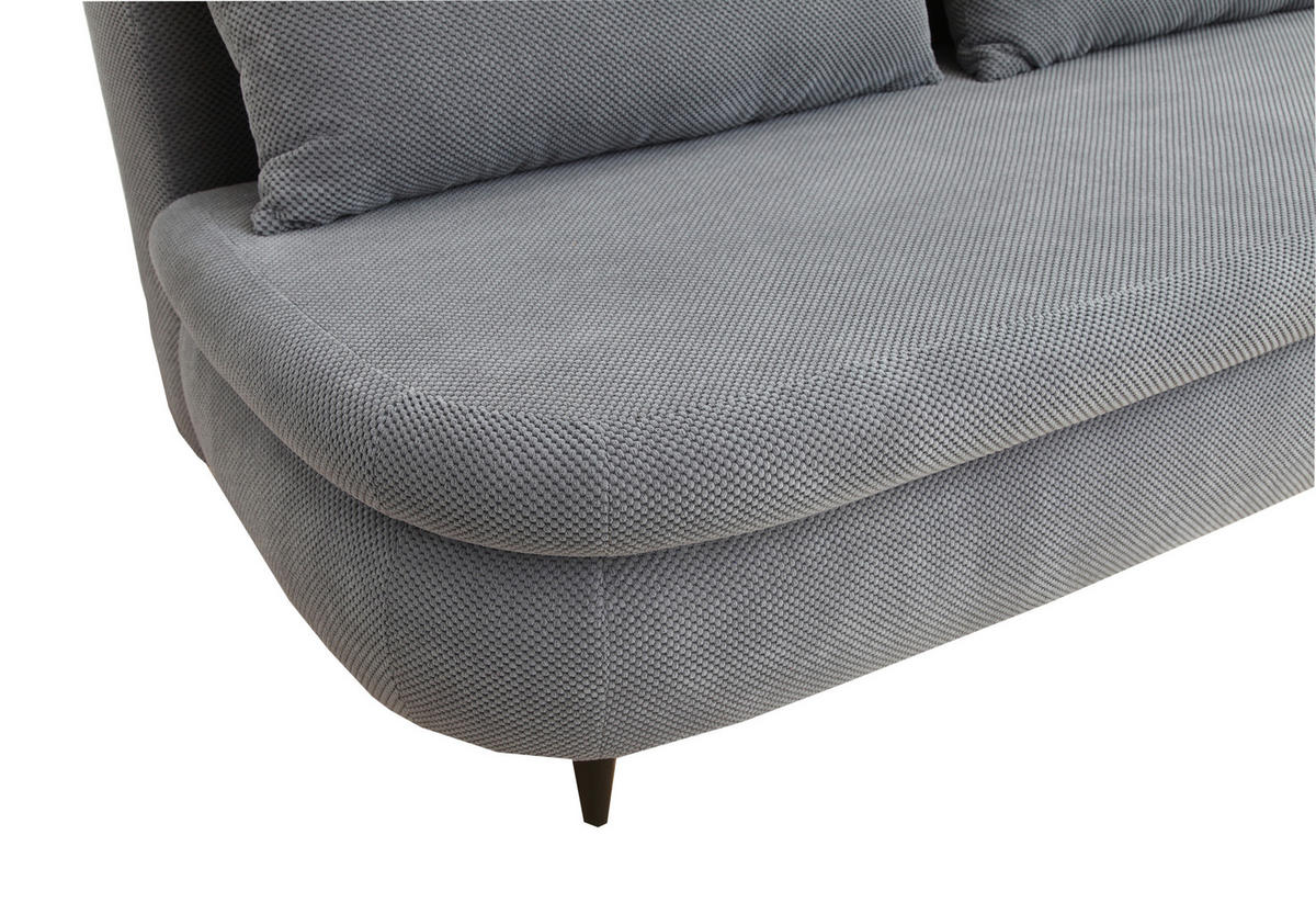 SCHLAFSOFA in Webstoff, Plüsch Terracotta  - Terracotta/Schwarz, Design, Textil (213/89/105cm) - Novel