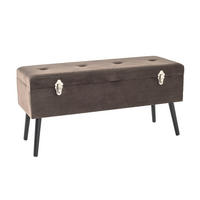 TRUHENBANK 106/52/40 cm Samt Taupe  - Taupe, Basics, Textil (106/52/40cm)