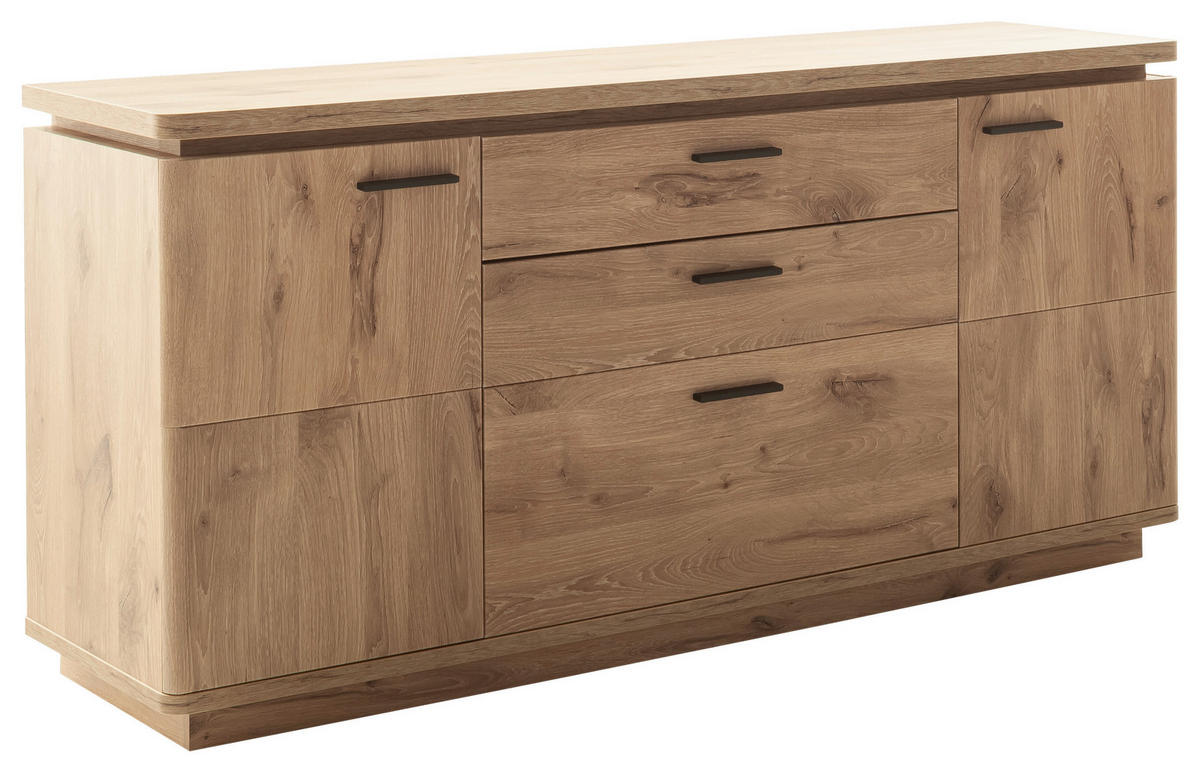 SIDEBOARD Eichefarben  170/81/44 cm  - Eichefarben/Anthrazit, Konventionell, Holzwerkstoff/Metall (170/81/44cm) - Cantus