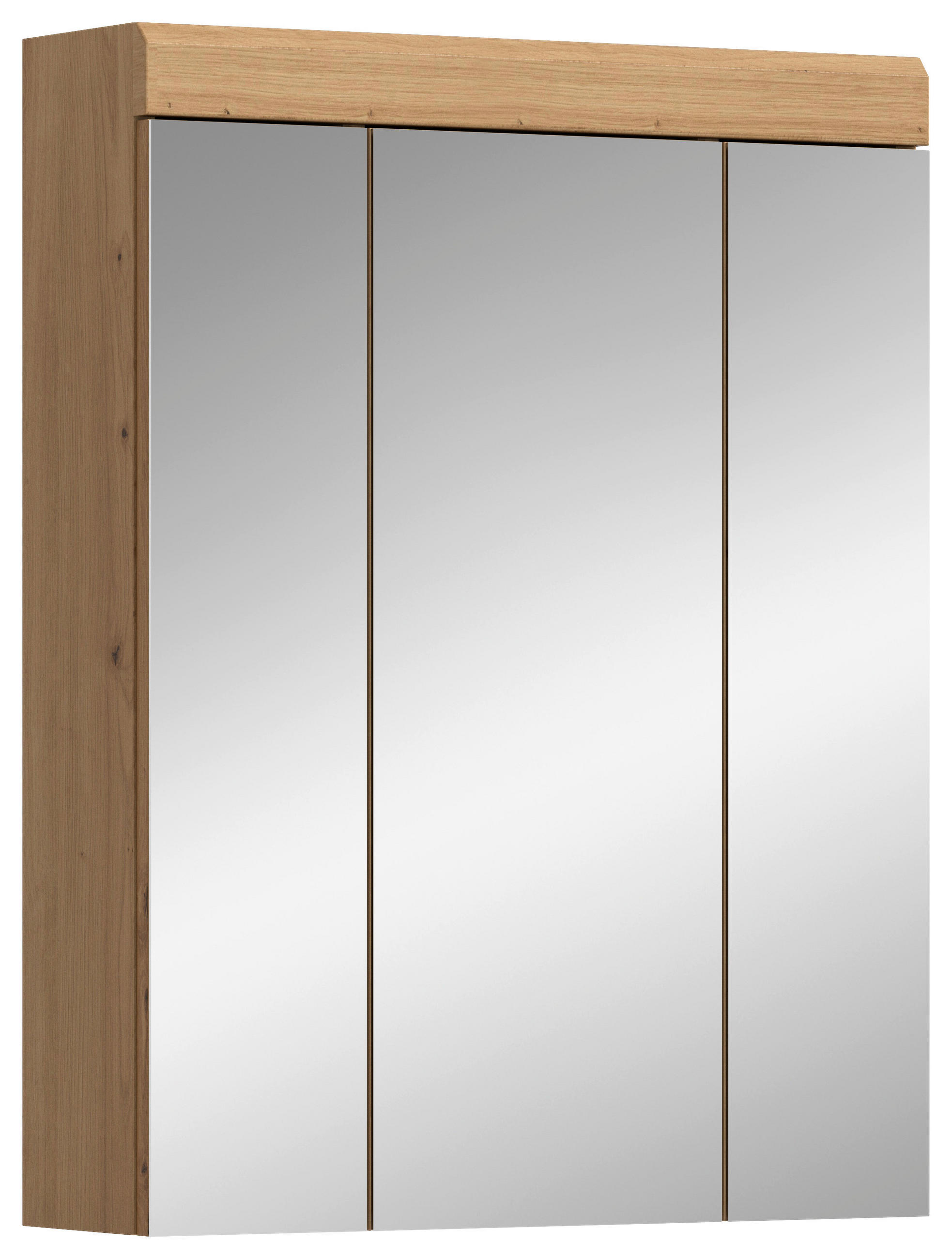 SPIEGELSCHRANK 60/79/18 cm  - Salbeigrün/Eiche Artisan, MODERN, Glas/Holzwerkstoff (60/79/18cm) - MID.YOU