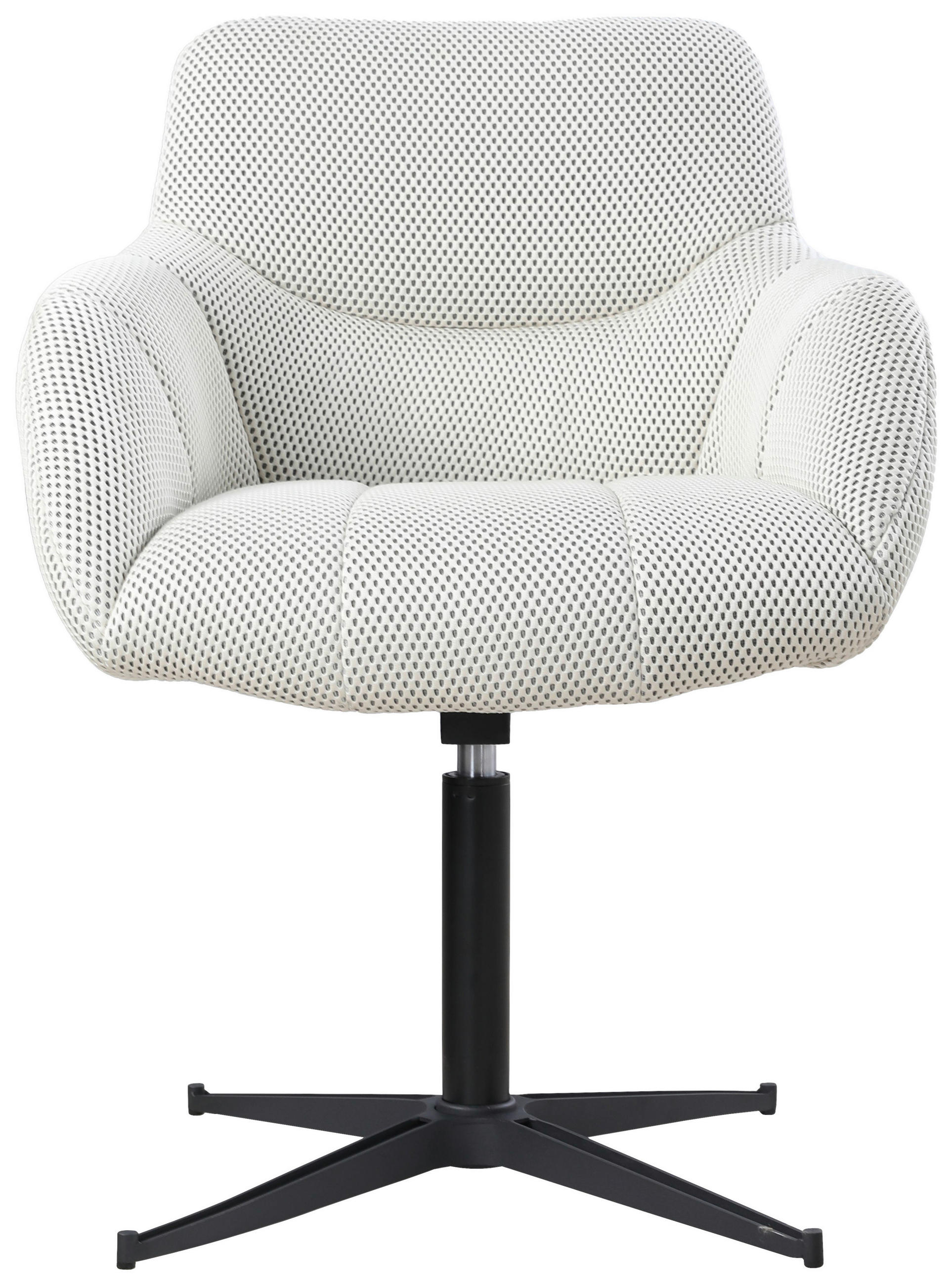 STOL MED ARMSTÖD järn vävt tyg  - svart/cremefärgad, Design, metall/textil (63/85/66cm) - Novel