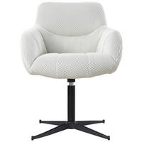 ARMLEHNSTUHL  in Eisen Webstoff  - Creme/Schwarz, Design, Textil/Metall (63/85/66cm) - Novel