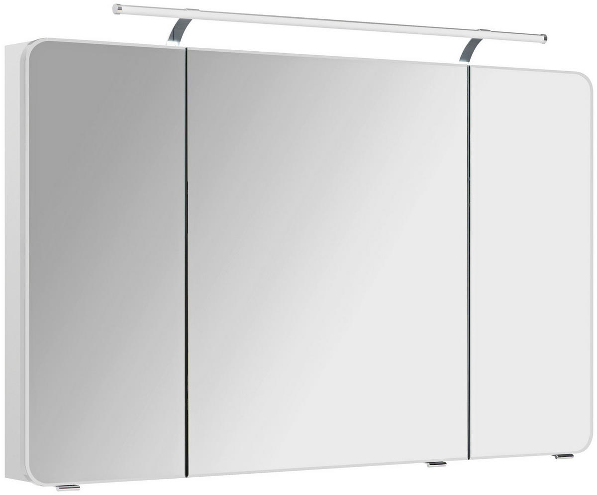 SPIEGELSCHRANK 120/72/17 cm  - Chromfarben/Weiß, Basics, Glas/Holzwerkstoff (120/72/17cm) - Sadena