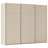 SCHWEBETÜRENSCHRANK 271/223/68 cm 3-türig Champagner  - Champagner/Alufarben, KONVENTIONELL, Holzwerkstoff/Metall (271/223/68cm) - Novel