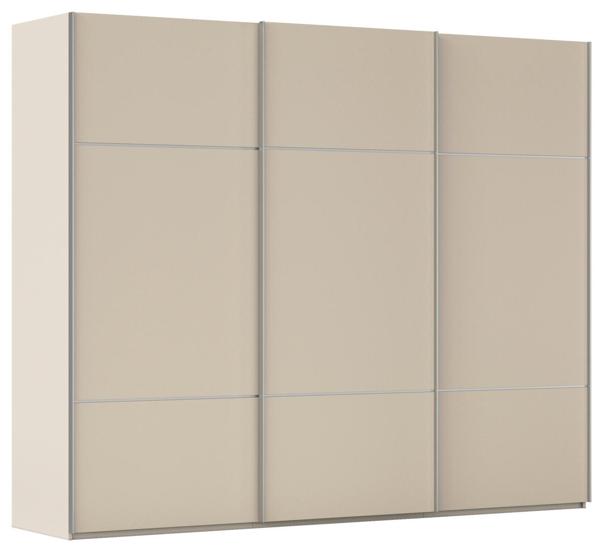 SCHWEBETÜRENSCHRANK 271/223/68 cm 3-türig Champagner  - Champagner/Alufarben, KONVENTIONELL, Holzwerkstoff/Metall (271/223/68cm) - Novel