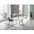 ESSTISCH rechteckig Anthrazit, Champagner - Champagner/Anthrazit, Design, Metall (160(220)/90/76cm) - NOVEL