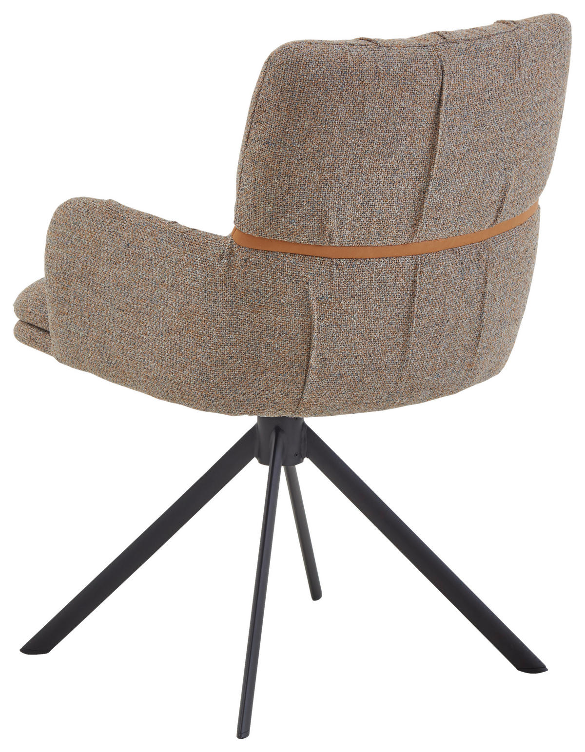 ARMLEHNSTUHL  Typenauswahl, Sitzfläche 360° drehbar, inklusive Armlehnen, Gestellauswahl, automatische Rückholfunktion Mikrofaser  Greige, Currygelb  - Currygelb/Greige, Design, Textil/Metall (61/86/63cm) - Valdera