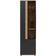 VITRINE in furniert Asteiche Anthrazit  - Anthrazit, Design, Glas/Holz (60,6/213,1/42cm) - Dieter Knoll
