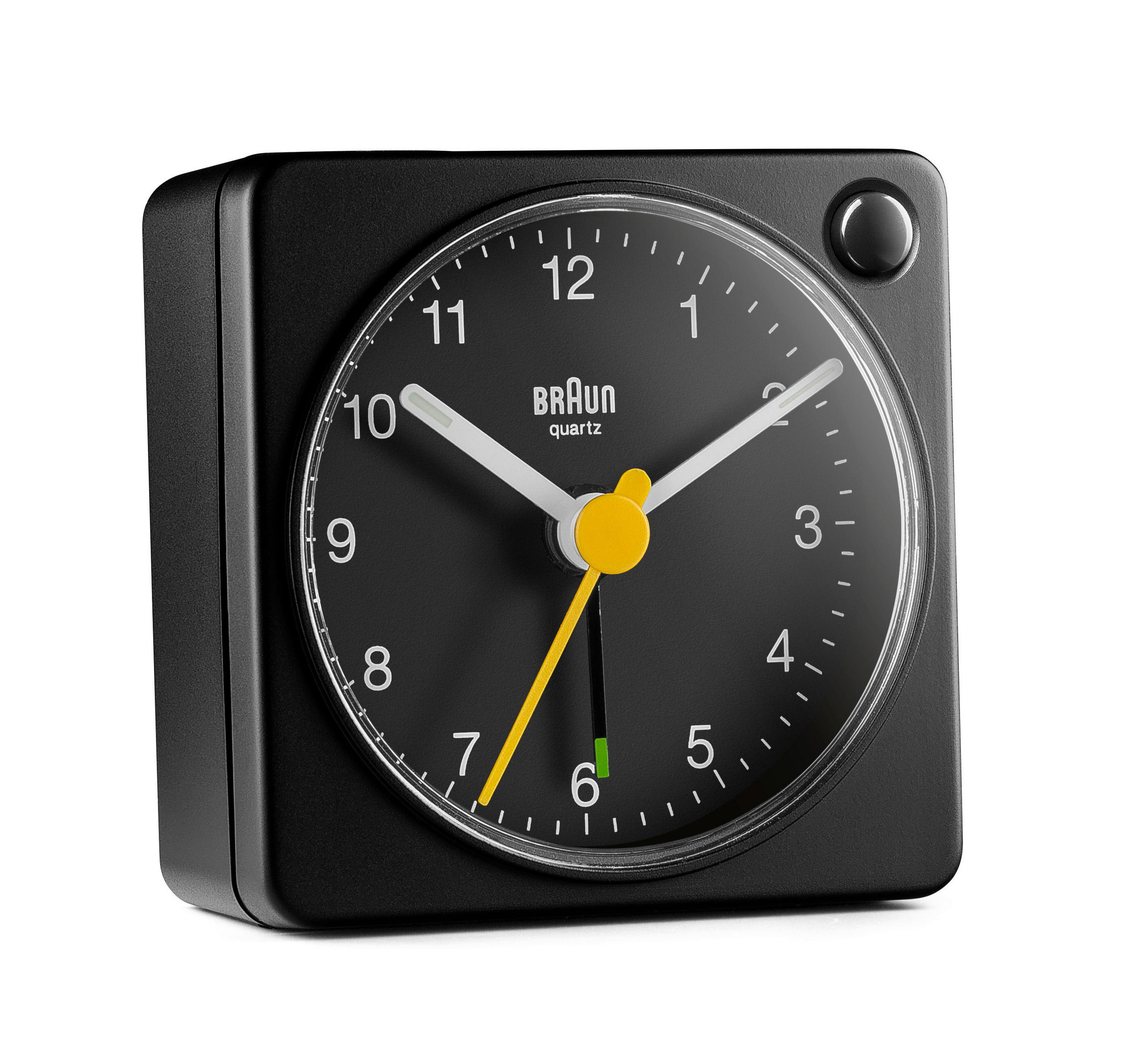 WECKER Quarzwecker Schwarz 5,6/5,6/2,6 cm  - Schwarz, Basics, Kunststoff (5,6/5,6/2,6cm) - Braun