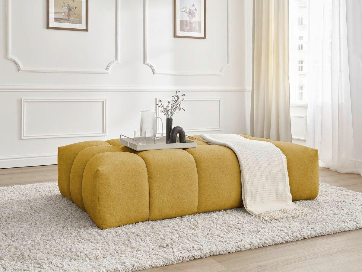 HOCKER EVEREST Struktur Gelb  - Gelb/Schwarz, MODERN, Kunststoff/Textil (166/100/40cm)