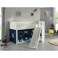 SPIELBETT Kiefer massiv 90/200 cm Weiß  - Naturfarben/Weiß, ROMANTIK / LANDHAUS, Holz (90/200cm) - Vipack
