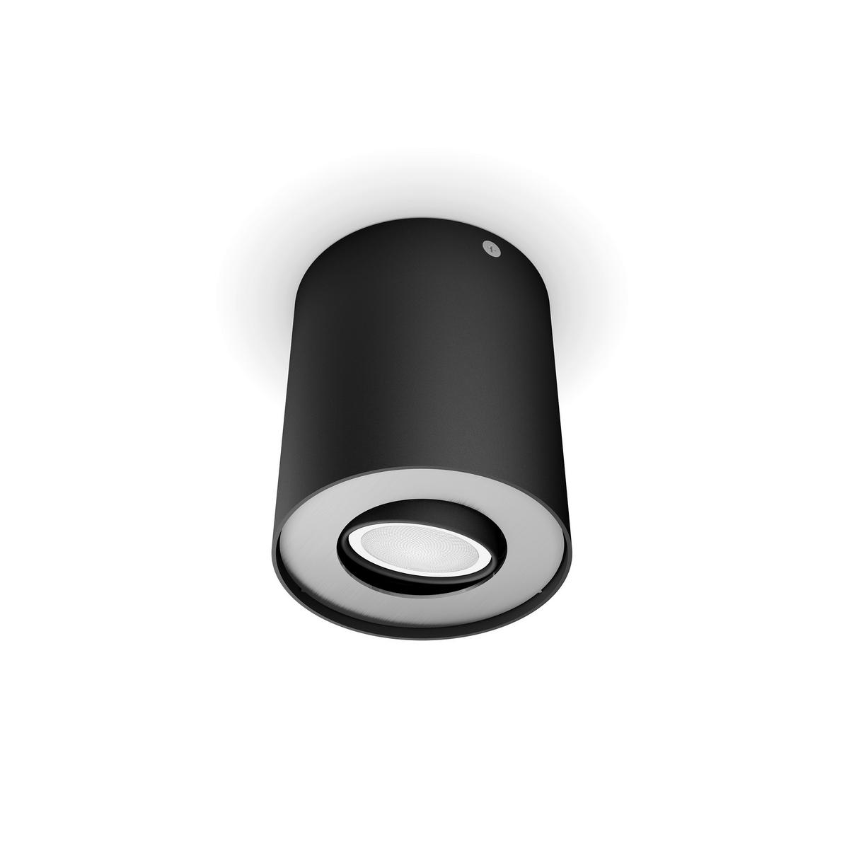 LED-STRAHLER Pillar 10,3/12/10,3 cm  - Schwarz, Design, Metall (10,3/12/10,3cm) - Philips HUE