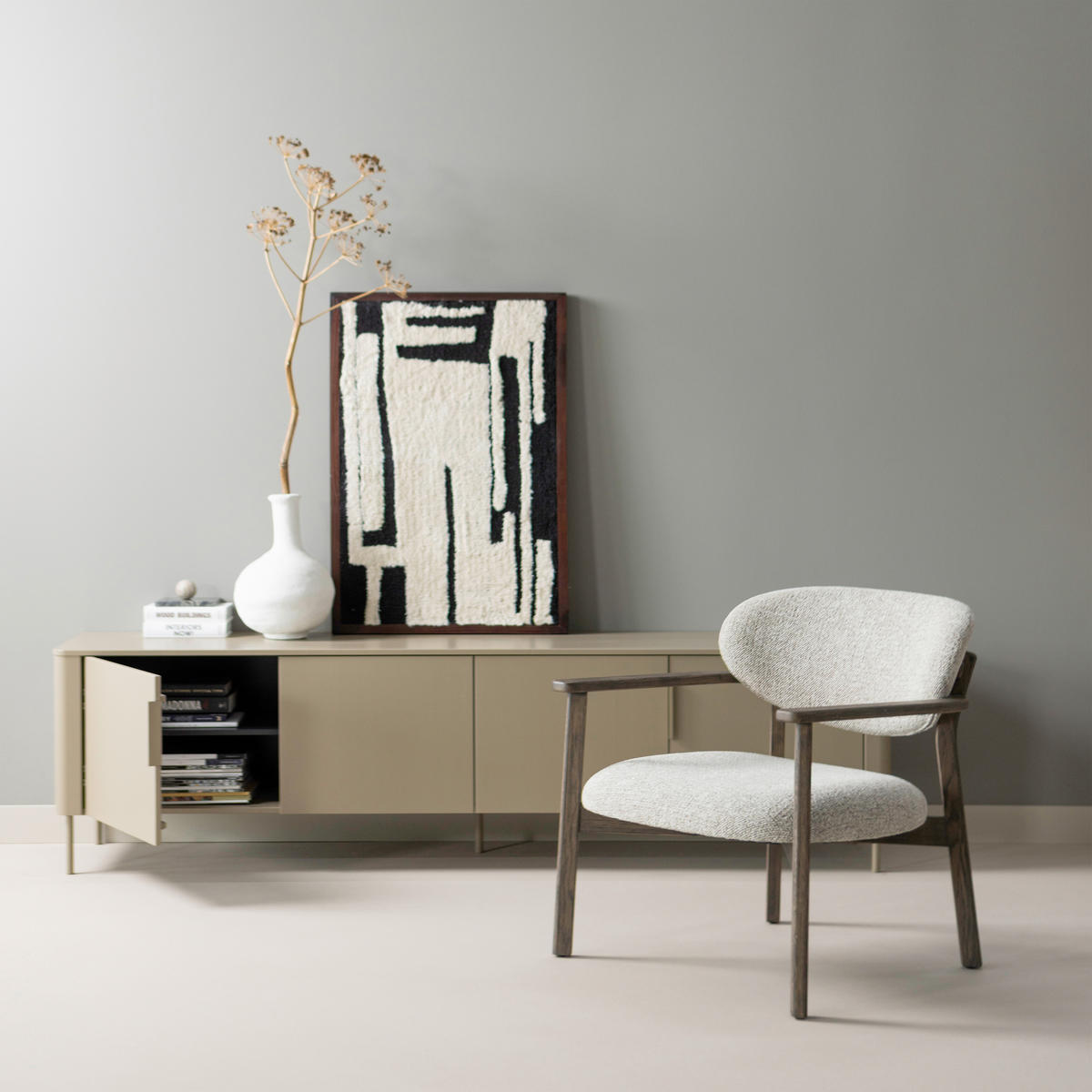 SESSEL in Webstoff Braun  - Braun, Design, Holz/Textil (68/76/75cm) - Livetastic