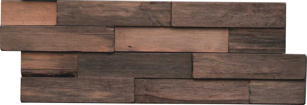 WANDVERKLEIDUNG - Dunkelbraun, Basics, Holz (56/20/2cm)