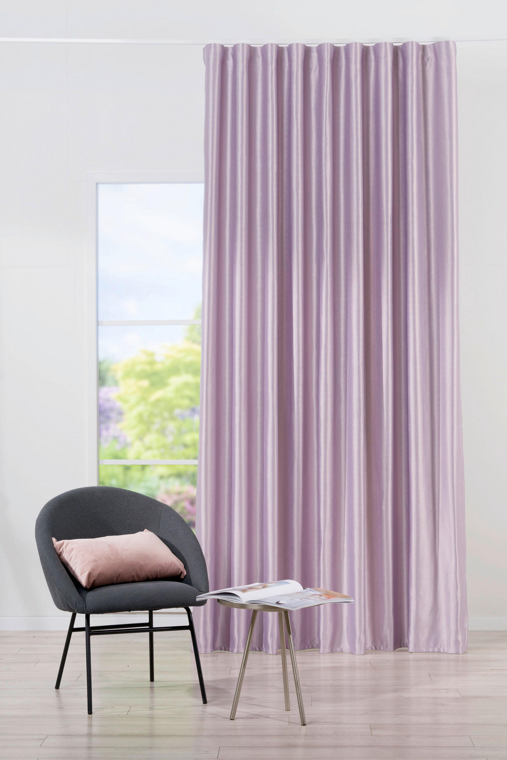 Material Perdele Și Draperii black-out (nu permite trecerea luminii)  - magenta, Basics, textil (80/25/25cm)