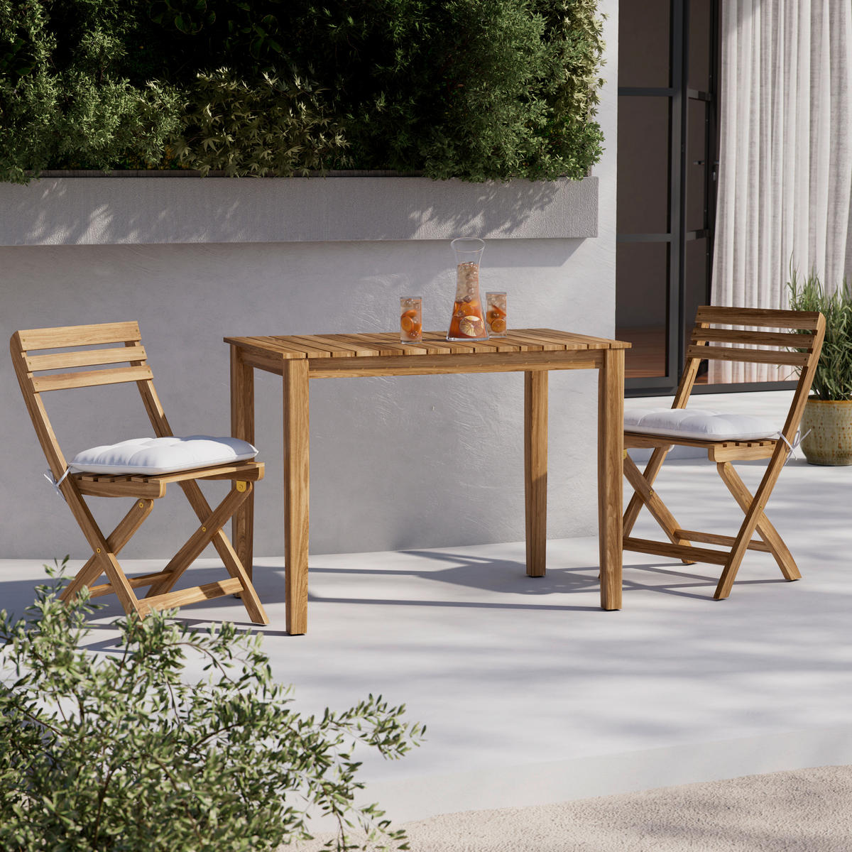 BALKONSET Akaziefarben  - Akaziefarben, MODERN, Holz (100/59/74cm) - Ambia Garden