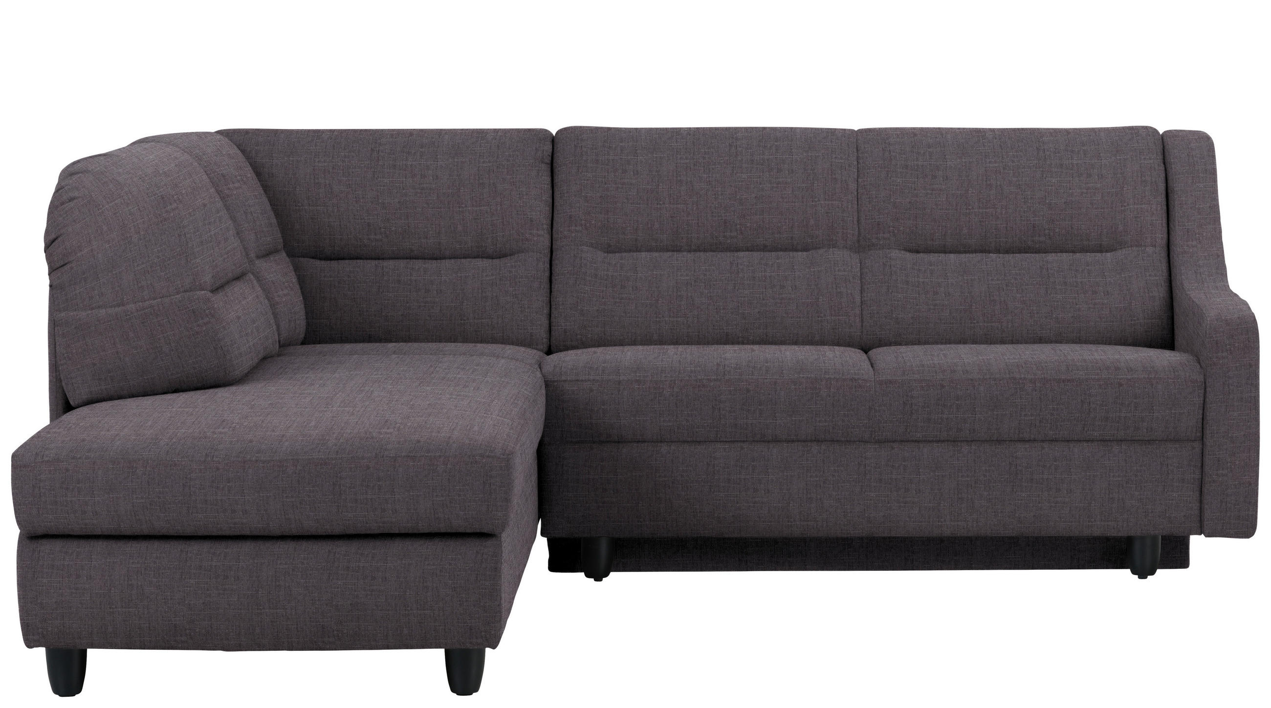 ECKSOFA in Chenille Schieferfarben  208/226 cm  - Schieferfarben/Schwarz, KONVENTIONELL, Textil (208/226cm) - Sedda