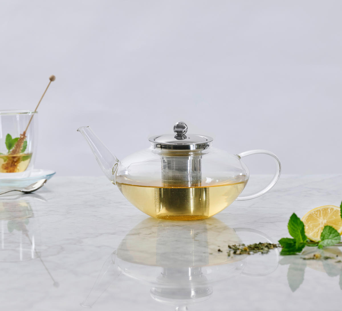 TEEKANNE  - Klar, Basics, Glas/Metall (1300ml) - Novel