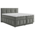 BOXSPRINGBETT 180/200 cm  in Dunkelgrau  - Dunkelgrau/Schwarz, KONVENTIONELL, Kunststoff/Textil (180/200cm) - Carryhome