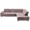ECKSOFA in Chenille Altrosa  - Chromfarben/Altrosa, Design, Textil/Metall (310/260cm) - Beldomo Speed